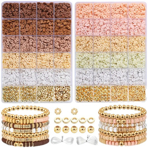 Clay <b>Bead</b> <b>Set</b> 2000Pcs 24-Compartment DIY Jewelry Making Bracelet Kit Round Polymer Clay <b>Beads</b> for Crafting Accessories - Product Image 5