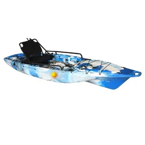 KA34 13 kaki 390x95x35cm 45kg, Kayak memancing tunggal dengan sistem penggerak Pedal, Kayak memancing di atas