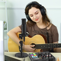 Kit de carte son pour podcast Maono AME2A, microphone d'enregistrement professionnel PD400X, ensemble pour YouTuber, microphone vidéo en direct à très faible latence