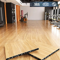 Tapis de gym en caoutchouc antidérapant à grain de bois, haute densité, antistatique, écologique, 500*50mm, insonorisant pour la maison et le studio de danse