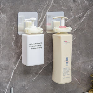 Wall Mounted Adhesive Soap Dispenser Holder Plastic Minimalist Design Bathroom Shelves Suction Mounted Durable - Product Image 1