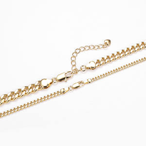 CM 보석 공장 직접 하이 퀄리티 황동 금도금 14K 오로 라미나도 쿠바 체인 목걸이 다양한 크기 남성 여성 목걸이 - Product Image 4