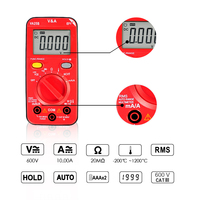 VA25B Smart Digital Pocket Multimeter LCD Display True RMS NCV CAT III 600V 4-Digit Voltage Current Resistance Type K Sale