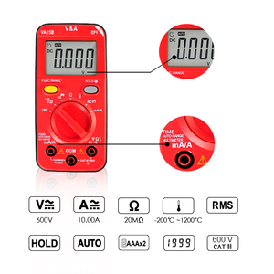 Máy đo vạn năng kỹ thuật số thông minh VA25B với màn hình LCD, True RMS, NCV, CAT III 600V, đo điện áp, dòng điện, điện trở, loại K đang giảm giá - Product Image 2
