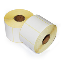 Rollo de etiquetas térmicas directas a escala de 58mm blanco personalizado 58x60 58x40 pegatina de código de barras autoadhesiva para etiquetas de envío