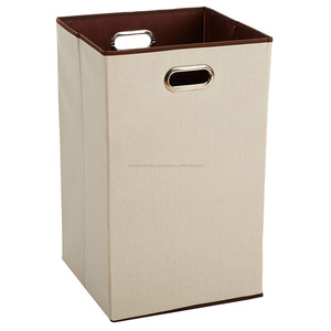 Fabricante al por mayor de tela de <span class=keywords><strong>lino</strong></span> de almacenamiento plegables <span class=keywords><strong>lavable</strong></span> lavandería cesta para ropa - Product Image 1
