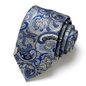 Cravates Classiques Paisley pour Hommes, <span class=keywords><strong>Cravate</strong></span> de Luxe Italienne en Polyester Jacquard, Logo Personnalisé pour Affaires, Mariage - Product Image 5