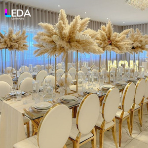 LEDA Custom Bohemian Style Ivory Pampas Grass Ball Wedding Centerpiece <b>Flower</b> Arrangement for Wedding Events Decor - Product Image 1
