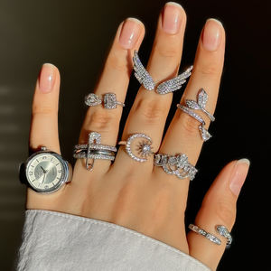 Nouvelle conception 2025 Fabricant de bijoux Bijoux en <span class=keywords><strong>argent</strong></span> sterling <span class=keywords><strong>925</strong></span> Zircone cubique Anneau anti-<span class=keywords><strong>rouille</strong></span> pour femmes - Product Image 1