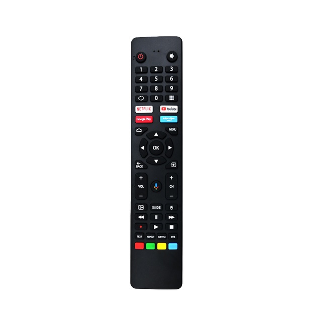 Custom Design BT BLE Smart TV Remote Control 1-Year Warranty Universal Hot Buttons Voice Search Silicon Plastic OEM/ODM