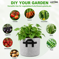 Sacs de culture pour pommes de terre et tomates, tailles assorties, sacs de culture portables blancs de 5/10/20 gallons pour poivrons avec étiquette de taille