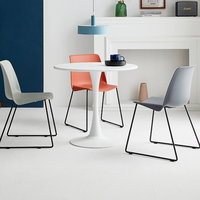 Chaise de conférence pour invités de bureau, personnalisable, pour le bureau, l'école, la réception, la salle de réunion, empilable, avec cadre en métal et assise en plastique