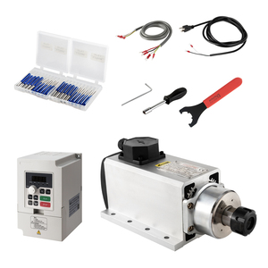 Zhong Hua Jiang Square ER25 4KW Air Cooled Spindle Motor BT30 220V/380V 24000RPM With VFD Kit For CNC Router <b>Engraving</b> <b>Machine</b> - Product Image 1