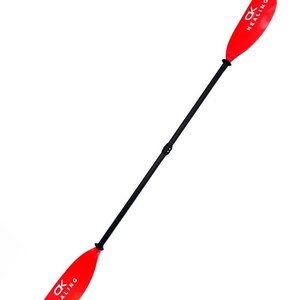Pala de Kayak Plegable de 2.1-3m, Ligera, de Fibra de Vidrio UD, con Palas Rojas, para Lagos, Ríos y Uso Recreativo - Product Image 1