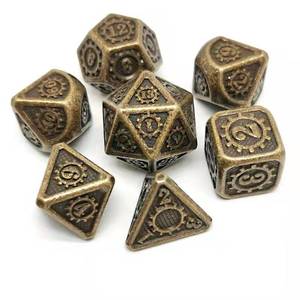 Gaming <strong>Dice</strong> Sets Table Games Polyhedral Custom16mm Wholesale <strong>Metal</strong> Dragons Dnd Rpg <strong>Dice</strong> With Antique