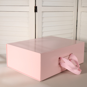 Cajas de regalo plegables rosas al por mayor, imanes de cartón, cajas para guardar vestidos de novia, pelucas, cosméticos, vestidos - Product Image 2