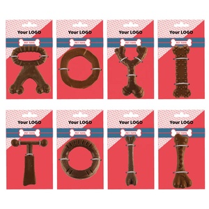 Produsen bentuk kustom tahan lama 4 buah Mainan Gigit anjing tulang garpu kayu tulang plastik untuk anak anjing kecil sedang besar penggunaan sehari-hari hadiah - Product Image 4