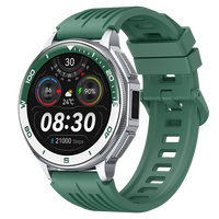 AMOLED rond scherm smartwatch met magnetische oplading, BT bellen, hartslag- & SpO2-slaapmonitor, wekker, 430mAh batterij
