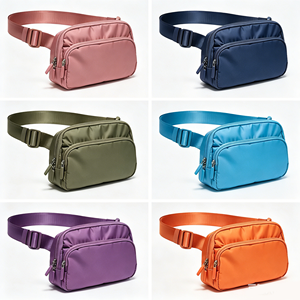 Sac banane unisexe en nylon personnalisé <span class=keywords><strong>avec</strong></span> logo d'usine, fermeture éclair, <span class=keywords><strong>pochette</strong></span> étanche pour téléphone et sac de poitrine - Product Image 4