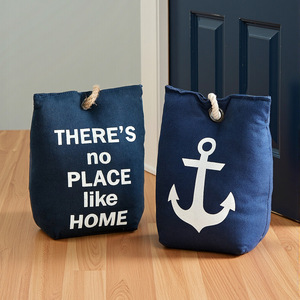 Mediterranean Style <b>Fabric</b> <b>Door</b> <b>Stop</b> With Anchor Design Floor Mount Home Decoration Windproof Anti Collision - Product Image 1