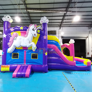 Castillo hinchable de unicornio outdoor party bouncy castle <b>inflatable</b> unicorn bounce <b>house</b> water slide combo - Product Image 5