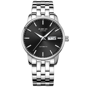 Reloj MIGE de 38 mm con Caja Redonda, Fecha, Semana, Mecánico Automático para Hombre, con Agujas Luminosas y Cristal de Zafiro - Product Image 1