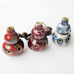 Flûte en céramique artisanale de haute qualité, type gourde, avec effet de four, instrument de musique en céramique, vente en gros - Product Image 1