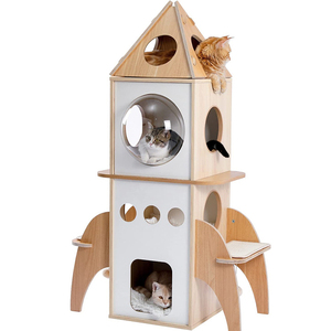Maison en bois de luxe quatre saisons pour animaux de compagnie, installation facile, universelle pour chiens, meubles d'intérieur et d'extérieur pour animaux - Product Image 1