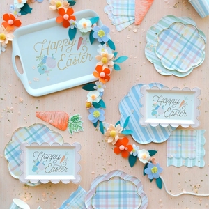 ชุดจานกระดาษแบบใช้แล้วทิ้งชุดเครื่องใช้บนโต๊ะอาหารสำหรับงานเลี้ยงอีสเตอร์ตามสั่ง - Product Image 3