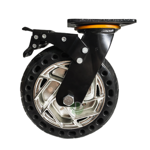 ยางล้อ8นิ้วทนทานดีไซน์รังผึ้งยืดหยุ่นสูงดูดซับแรงกระแทกยางเบรกแบบเงียบผู้ผลิตในจีน - Product Image 4