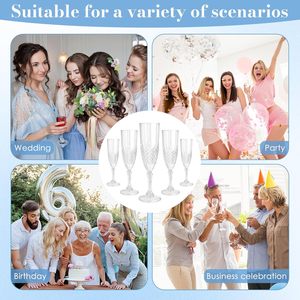 <span class=keywords><strong>Flûte</strong></span> à <span class=keywords><strong>champagne</strong></span> de luxe européenne en plastique gaufré, couleur ambre transparente, pour mariage, jus, vin, gobelet, verre à vin rouge, personnalisable - Product Image 6