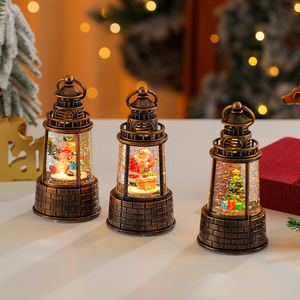 New Christmas Water-filled Glowing Music Box Crystal Ball Creative Mini Lantern Night <b>Light</b> Ornament <b>Small</b> Gift - Product Image 3