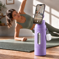 Nouvelle Gourde Sportive PRO 2026 avec Support Téléphone Magnétique N52 et Couvercle à Paille, Compatible Magsafe, en Acier Inoxydable Isolé