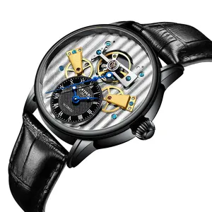 KINYUED 공장 브랜드 기계식 시계 남자 시계 기계식 자동 시계 제조업체 고품질 금속 사파이어 유리 6mm