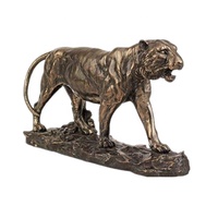 Statue de Tigre en Bronze en Gros Décoration de Jardin de Haute Qualité Statuaires en Métal Fabriqués par la Technique de Coulée