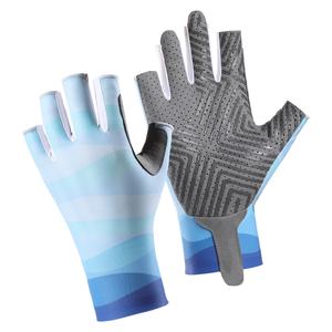 Vente en gros de gants de soleil sans doigts en spandex respirant avec logo personnalisé pour la pêche et les activités de plein air gant léger à demi-doigts - Product Image 1