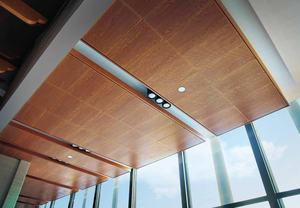 Panneaux de faux-plafond en aluminium plafond en aluminium plaqué grain de bois pvdf panneau en aluminium massif décoration intérieure plafond sécurité incendie - Product Image 4