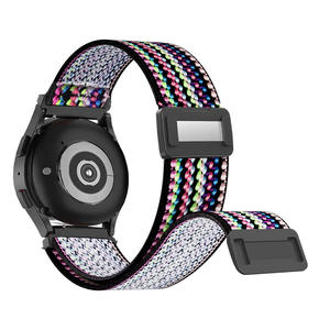 نايلون مرن وممغنط وين وين لساعة سامسونج جالاكسي 5 ، هواوي GT4 18 ، 22 ، حزام بديل منسوج سادة - Product Image 2