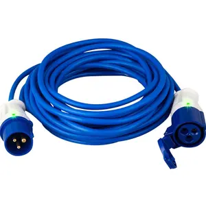 EU heavy duty flexible rubber PVC cable with industrial plugs CE VDE certified extension cable with outdoor plugs