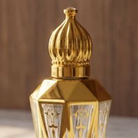 Flacon de parfum rechargeable en verre de 12 ml avec bouchon à vis conique doré et applicateur à bille Chevron pour vaporisation par bâtonnet – Trois options d'application offertes