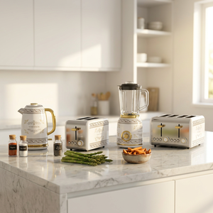 BESTONE Retro Breakfast Set 20 Type Electric Stainless Steel Class Energy Efficient <b>Toaster</b> <b>Kettle</b> Blender Household Appliance - Product Image 1