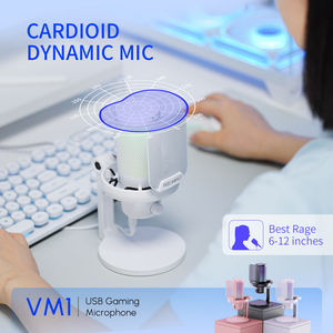 FEELWORLD VM1 USB bras support Usb filaire micro bureau réglable avec lumière rgb microphones de jeu microphone Led pour <span class=keywords><strong>pc</strong></span> - Product Image 2