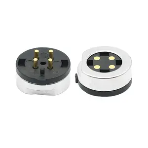 High Quality Pogo Pin 13mm 4 Pin DIP Female Round Magnetic Connector