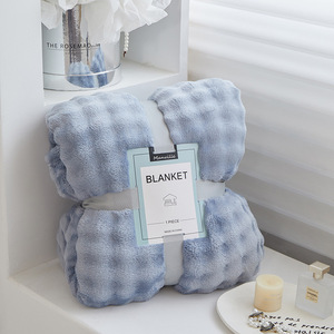 Fff4622 Mùa Đông Ấm Áp Trọng Lượng Nhẹ Mềm Mại Giả Thỏ Lông Bong Bóng Chăn Nhà Giường Sofa Ghế Mờ Lông Cừu Fluffy Ném Chăn - Product Image 4