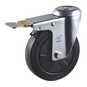 Rueda giratoria y rueda giratoria de hierro de goma VIMA 3 4 5 pulgadas 120kg 160kg Heavi Duti carrito de compras rueda de servicio mediano - Product Image 4