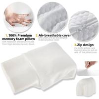 Oreiller cervical en mousse à mémoire de forme de luxe OEM, respirant, écologique, antistatique, non toxique, design minimaliste, blanc, pour couples