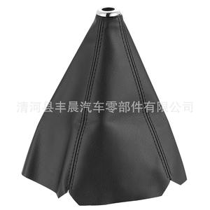 Funda Universal para Palanca de Cambios de Coche, de Cuero PU, Negra con Costuras Rojas, Decorativa - Product Image 4