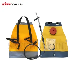 Safewayfire Portable 16L 20L yellow PVC fire fighting backpack forest water mist backpack