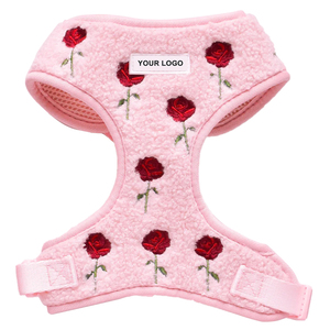 Gacent Factory Custom Lila Pfingstrose Spitze Neopren Hunde geschirr Verstellbare, weich gepolsterte Haustier weste für kleine und mittlere Hunde - Product Image 5