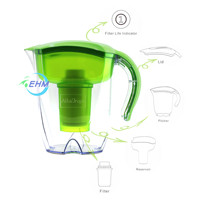Pichet filtrant purificateur d'eau alcaline, best-seller
